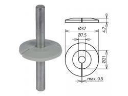 Maneta proti stekajcej vode 276056 7,5mm plastov siv