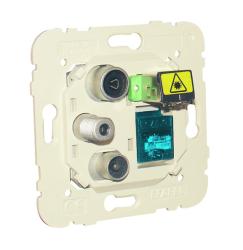 21548: Multimedi�lna z�suvka R-TV-RJ45, UTP Cat.6A (zapojenie do hviezdy)