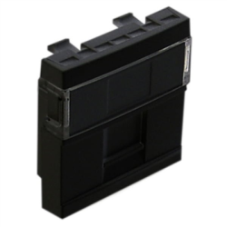 45976 SPM: Kryt pre 1 konektor RJ 45 - 2 moduly, ierna matn