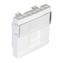 45976 SBR: Kryt pre 1 konektor RJ 45 - 2 moduly, biela