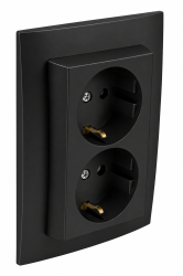 90331 CPM: Komplet dvojz�suvka (Schuko), �ierna