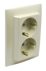 90331_CPE: Komplet dvojzsuvka (Schuko), perleov