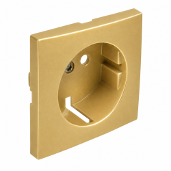90632 TDU: Kryt z�suvky Schuko s clonkou, zlat�
