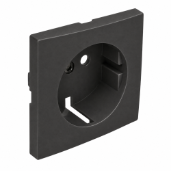 90632 TIS: Kryt z�suvky Schuko s clonkou, �ed�