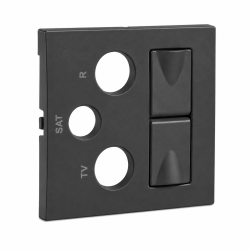 90773 TIS: Kryt z�suvky R-TV-SAT 2xRJ45 Cat.6, �ed�