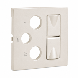 90773 TPE: Kryt z�suvky R-TV-SAT 2xRJ45 Cat.6, perle�