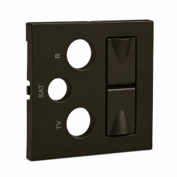 90773 TPM: Kryt z�suvky R-TV-SAT 2xRJ45 Cat.6, �ierna
